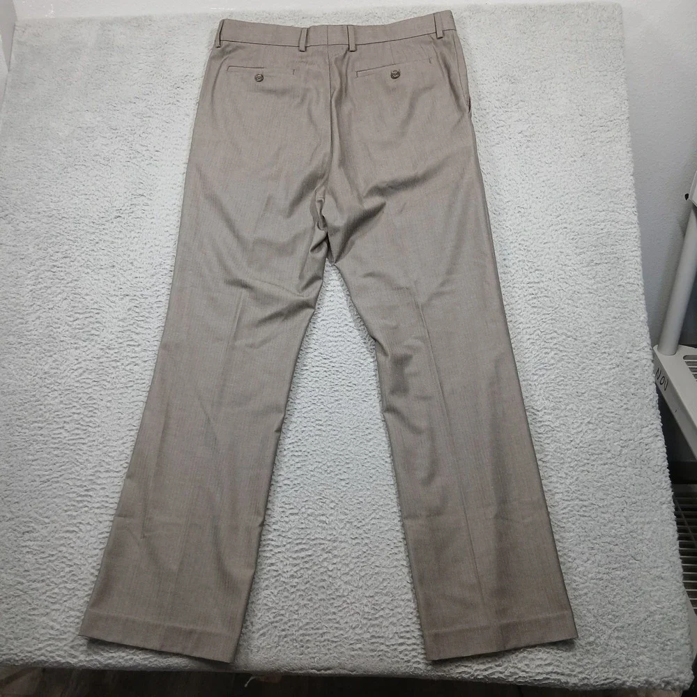 Banana‎ Republic Men's 36x34 Dress Pants Gray Flat Front Wool Blend